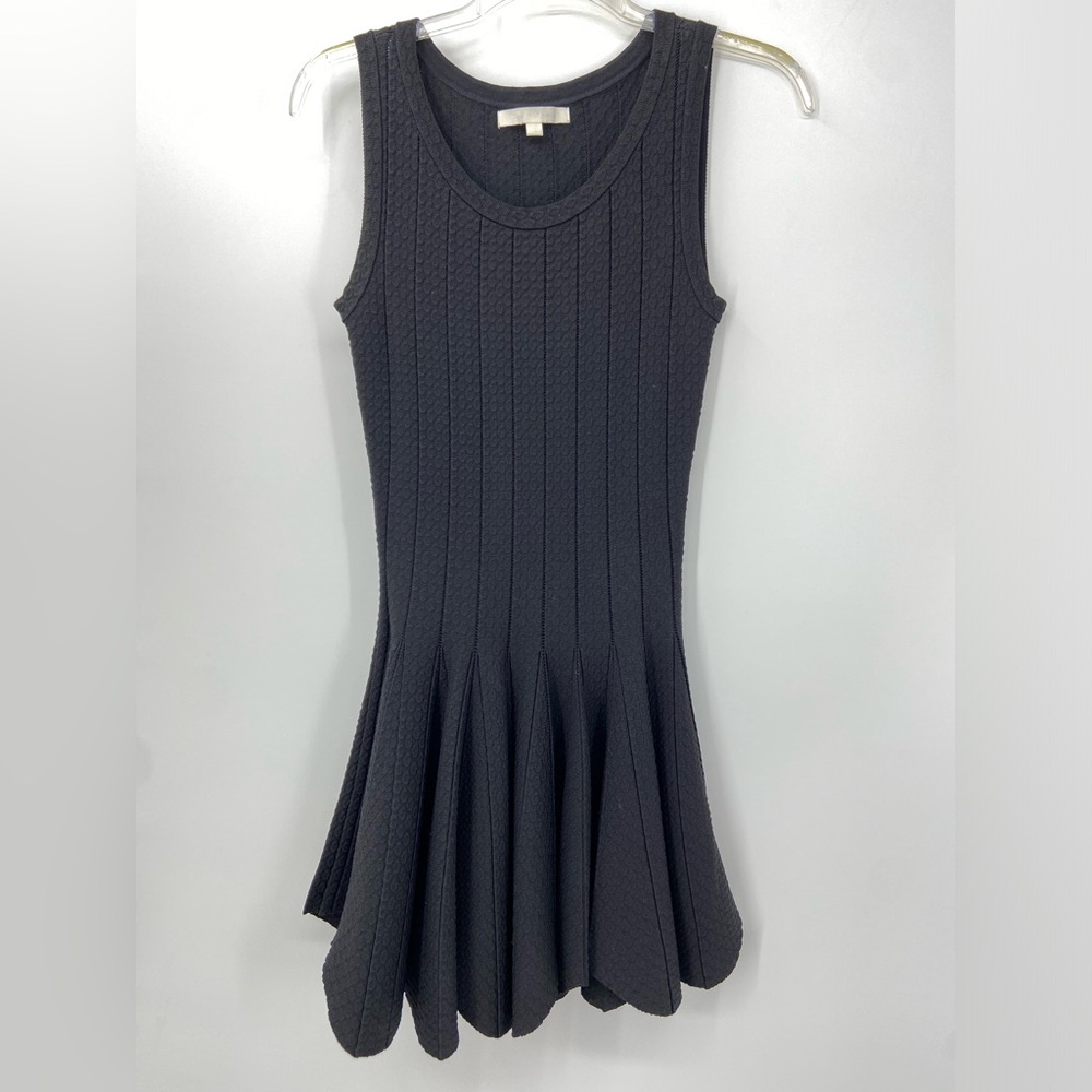 Jonathan Simkhai Black Sleeveless Textured Knit Flared Dress size Small